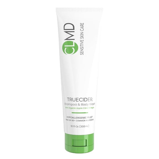 Cheryl Lee MD TrueCider Hypoallergenic 2-in-1 Shampoo & Body Wash with Organic Apple Cider Vinegar – Gentle pH-Balanced Cleanser for Hair & Skin, Sulfate-Free, Dermatologist-Tested, 10 fl oz