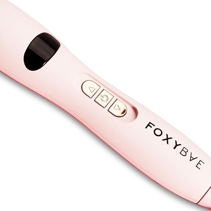 FoxyBae Heated Round Brush - Ceramic Tourmaline Hair Curling, Straightening & Volumizing Brush - Multi-Styler - Fight Frizz - 1.25" (Blush)