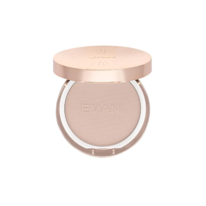 Emani Flawless Matte Powder Foundation – Mineral Compact Makeup for Sensitive Skin, Buildable Coverage, Shine Control, Long-Lasting Finish Up for Sensitive Skin and Oil Control, Natural Sand
