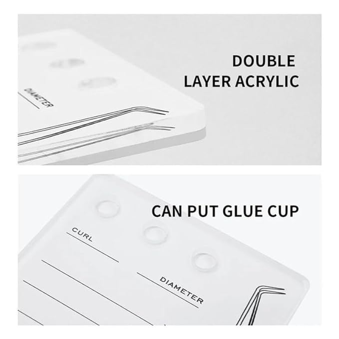 Grafted Eyelash Extension Holder Acrylic Pallet Magnetic Suction Scale Plate Lash Makeup Tools (White)