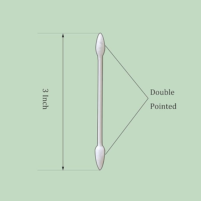 Double Precision tips cotton swabs with Paper Stick, Pointed Cotton Buds for Makeup, 600pcs
