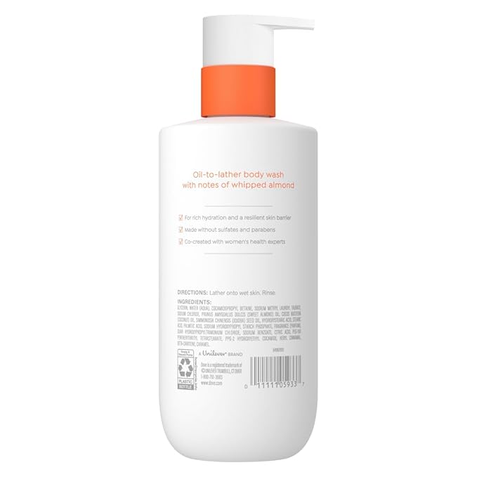 Dove Shower Body Oil Wash for Women - Ultra‑Moisturizing Feminine Wash For Dry & Itchy Skin, 14.2 oz