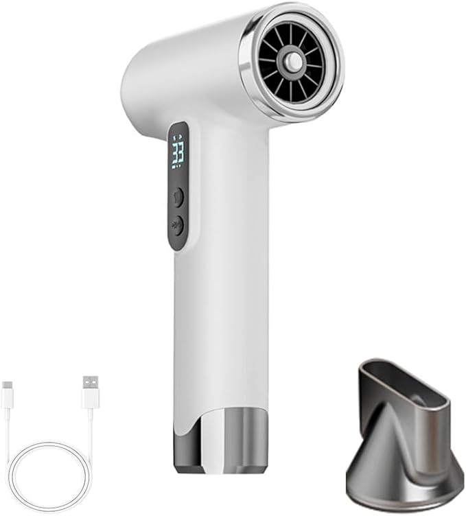Cordless Hair Dryer, 15000mAh Battery, Rechargeable Hair Dryer, 3 Adjustable Hot and Cold Wind, Used for Travel, Camping, and RV.