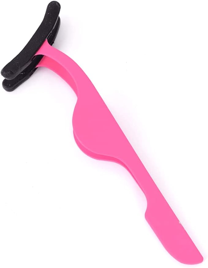 False Eyelash Applicator, Eyelash Extension Tweezers with Silicone Sleeve for Easy Application and Removal of Magnetic Eyelashes - Adjust and Repair (Pink)