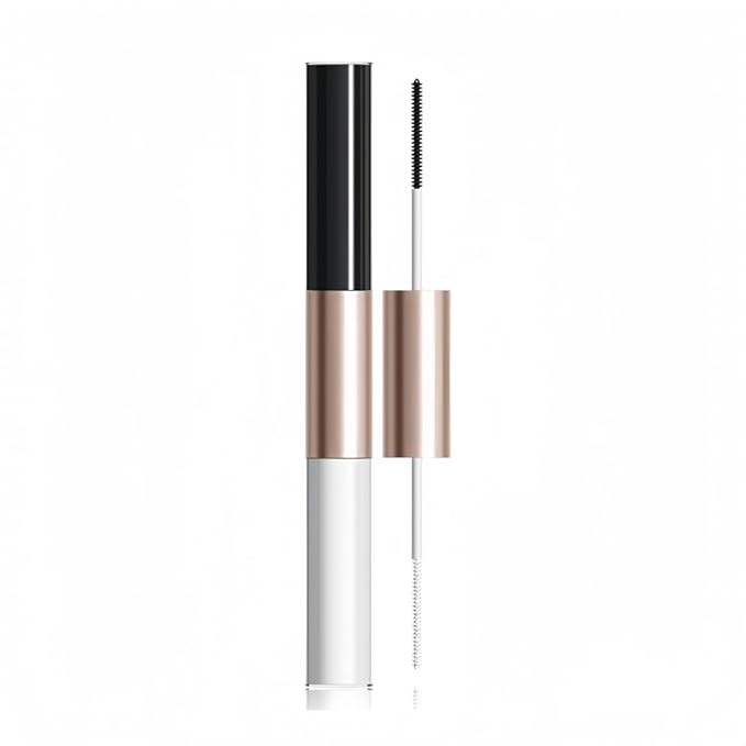 Waterproof Colorful Mascara with Small Brush, 1 Mascara with 2 Colors, Multi-Color, 2 Brush 2 Colors, Smudge-Proof, Long-Lasting, Volume and Lengthening, No Clumping (Black & White)