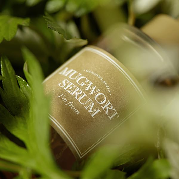 I'm from Mugwort Serum, 57% Calming serum for face with 57% Korean mugwort extract great for soothing, Sensitive, irritated skin, Water gel texture without stickiness, 1.01 fl.oz / 30ml