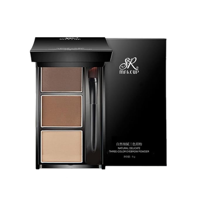 Eyebrow powder three-color eyebrow palette beauty contour eyebrow pencil professional eye makeup eyebrow filler1