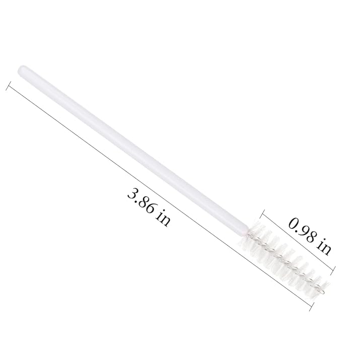 300 Pack Eyelash Mascara Wands Disposable Lash Brushes for Extensions Makeup Brush Applicators Tool Kit, White/White