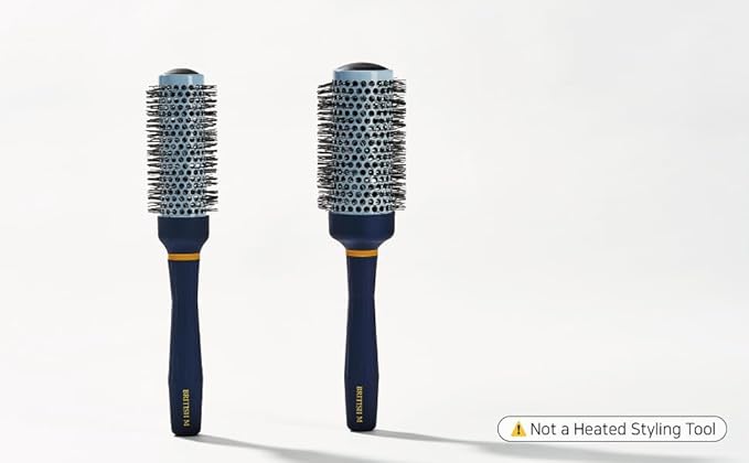 Hot Curling Ceramic Brush Round 43mm – Anti-Frizz Styling Brush for a Smooth Salon Look – Ideal for All Hair Types