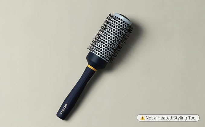 Hot Curling Ceramic Brush Round 33mm – Anti-Frizz Styling Brush for a Smooth Salon Look – Ideal for All Hair Types