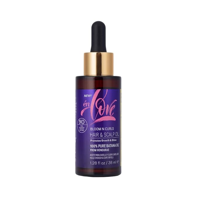 Bloom N Curls Batana Oil for Hair & Scalp – 100% Organic, Cold-Pressed, Pure Honduran Oil – Promotes Hair Growth & Length Retention – No Additives – 1.28oz