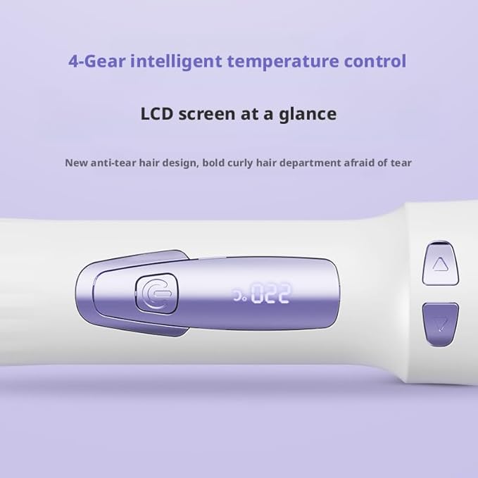 Fully Automatic Curling Iron, 4-Speed Intelligent Temperature Control, Electric Rotating Large Wave Long-Lasting Shaping 32mm Large Roller Rotating Curling Iron