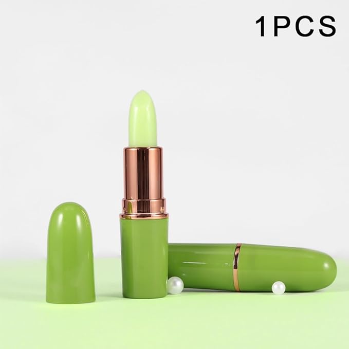 BINGBRUSH Aloe vera Color Changing Lipstick,Moisturizer Long Lasting Lip Care Magic Lip Gloss,Makeup Lipstick Set (1pc 01#Aloe vera, A-1pc)