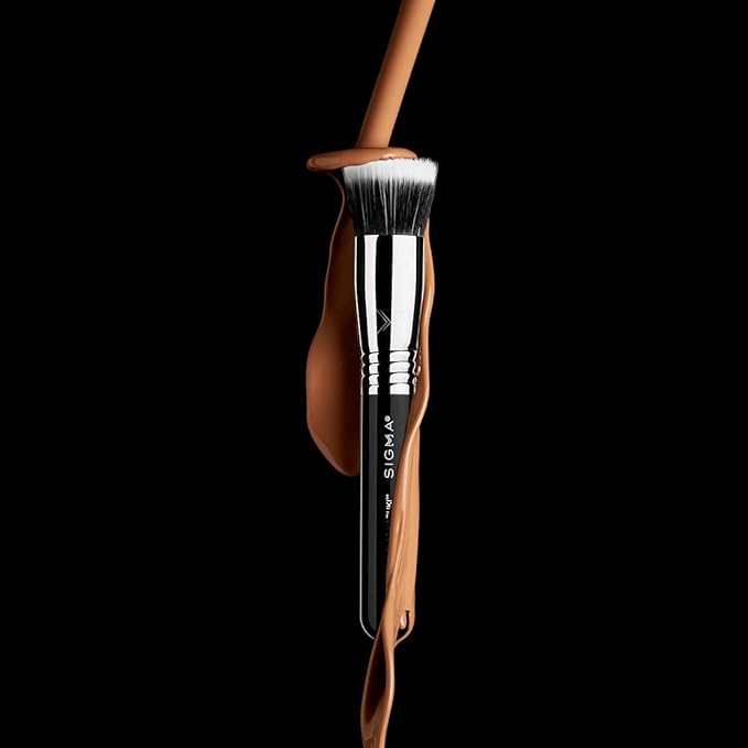 Sigma Beauty F80 Air Flat Kabuki Brush – Flat Top Kabuki Foundation Brush with Premium Synthetic Fibers for Evenly Blending and Buffing Foundation, Compatible with Liquid & Cream Makeup Product