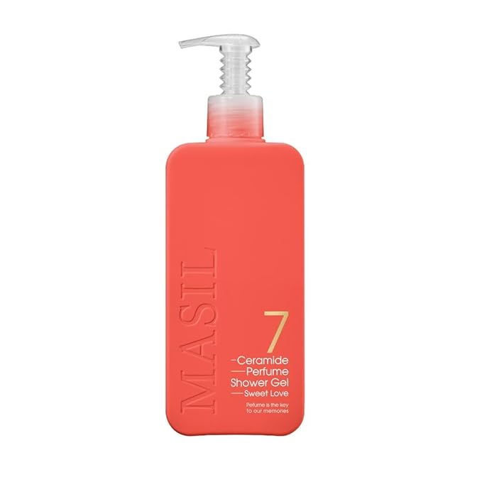 MASIL 7 Ceramide Perfume Shower Gel for Sensitive Skin, Moisturizing Body Wash for Women, Aroma Liquid Soap with 15 Natural Extracts, Korean Skincare Bath & Home Spa (1, Sweet Love)