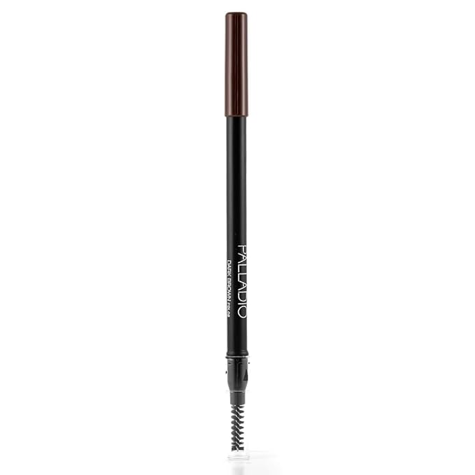 Palladio Brow Pencil & Brush for Eyebrows, Dark Brown