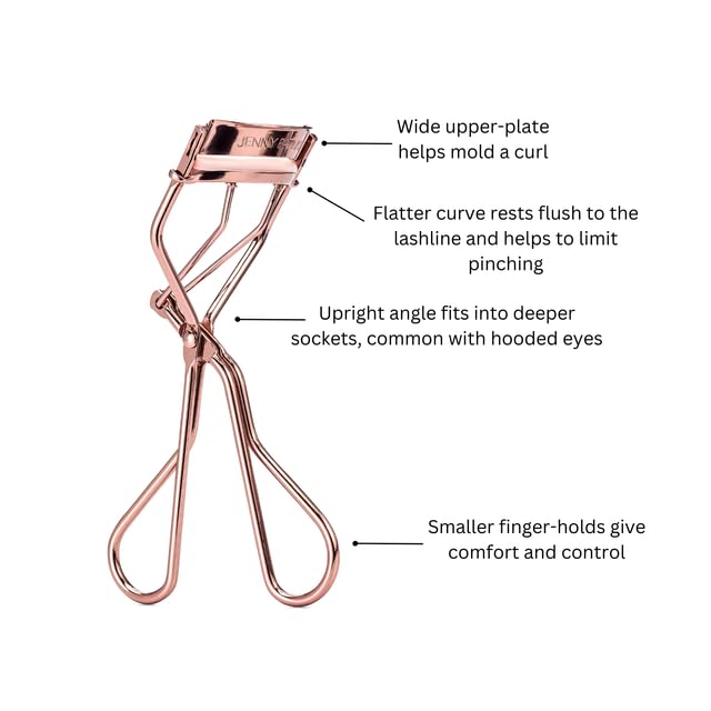 The Big Reveal Eyelash Curler for Hooded Eyes, Deep Set Eyes – Precision & Professional Eyelash Curler for Difficult Eye Shapes with Replacement Silicone Pad, Nickel Free