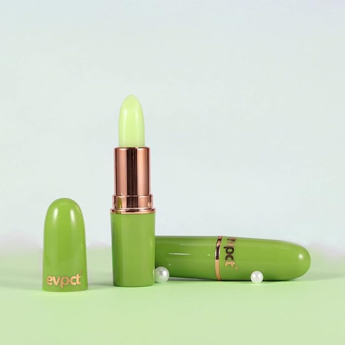 BINGBRUSH Aloe vera Color Changing Lipstick,Moisturizer Long Lasting Lip Care Magic Lip Gloss,Makeup Lipstick Set (2pcs Aloe, 2 Count (Pack of 1))