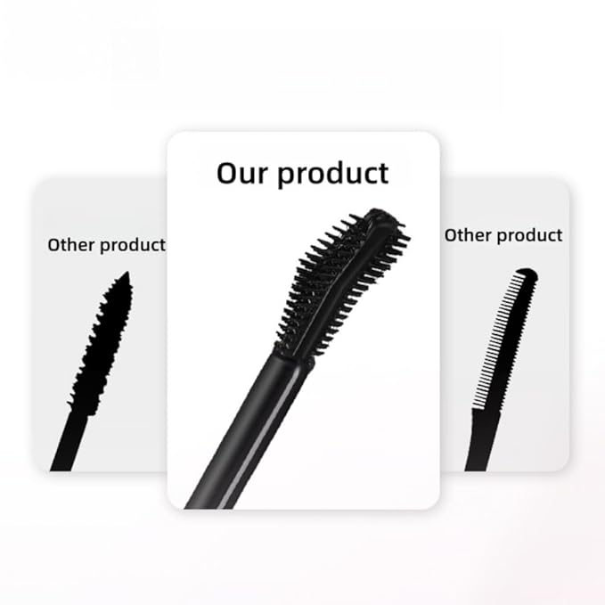 Mascara in Black, Waterproof Mascara with Special Brush for Sparse/Short Eyelashes, No Clumping, Easy to Apply, Natural, Long-Lasting