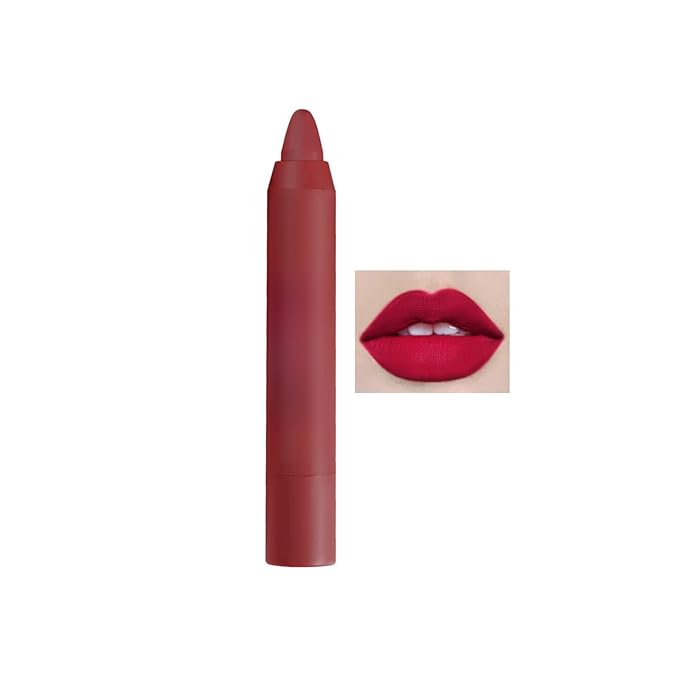 Agrifilm Matte Velvet Lipstick Lip Crayon Nourishing Non-Stick Cup Lip Stain Lip Gloss,Long-lasting Waterproof Lip Stick Lip Makeup for Women (10)