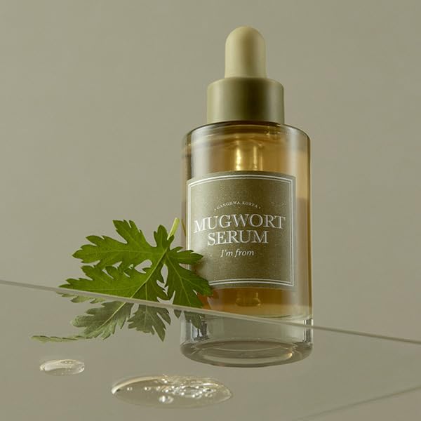 I'm from Mugwort Serum, 57% Calming serum for face with 57% Korean mugwort extract great for soothing, Sensitive, irritated skin, Water gel texture without stickiness, 1.01 fl.oz / 30ml