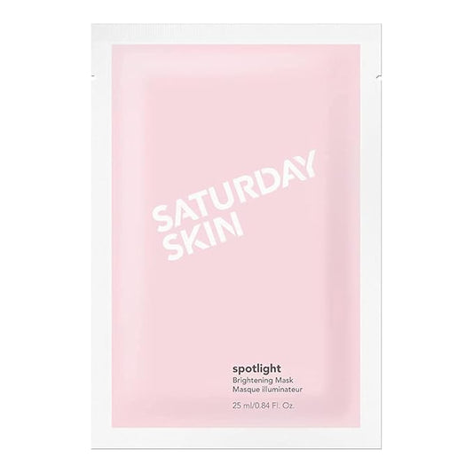 Saturday Skin Spotlight Brightening Mask, Pore Purifying and Hydrating Face Mask Skin Care, Refines Skin Tone & Texture Hypoallergenic, Cruelty Free(25ml/0.84 Fl Oz)