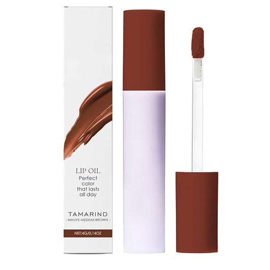 Lip Stain Oil, 2025 New Lips Staining Lip Oil, Lips Staining Long-Lasting Matte Liquid Lipstick Gloss for Women Makeup (TAMARIND, one size)
