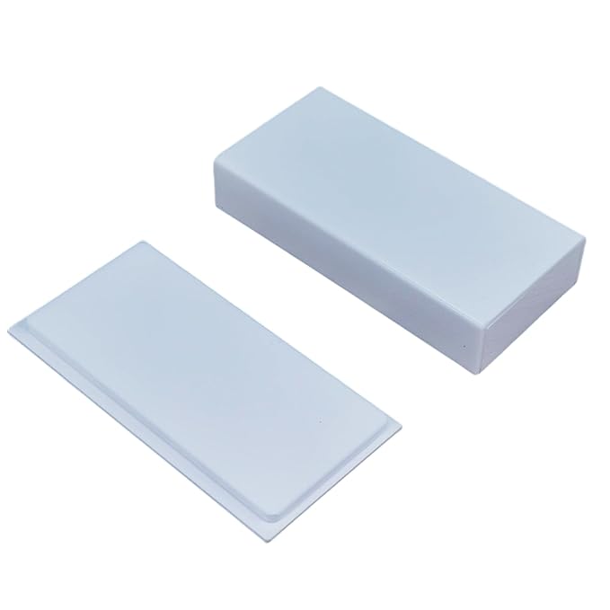 Eyelash Grafting Pallet with Cover, Dust-proof Acrylic Lash Tile holder, Eyelash Extensions Storage Gasket Pads for Beauty Artist Salon Beginners (Pure White)