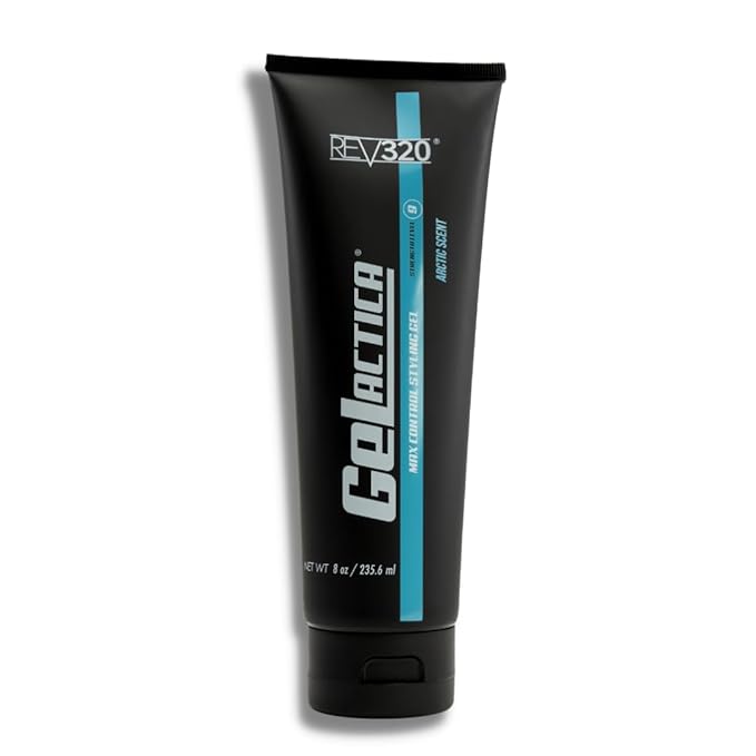 Max Control Hair Gel for Men, Alcohol-Free, Strong Hold Styling Gel, Natural Extracts for Long-Lasting Hold and Shine, Slick Back Hair Style 8 oz