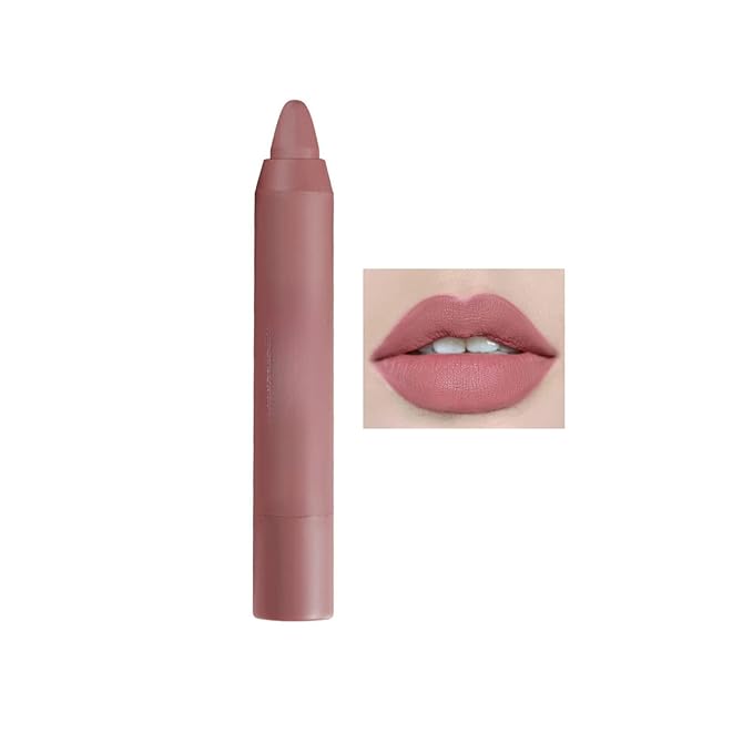 Agrifilm Matte Velvet Lipstick Lip Crayon Nourishing Non-Stick Cup Lip Stain Lip Gloss,Long-lasting Waterproof Lip Stick Lip Makeup for Women (4)