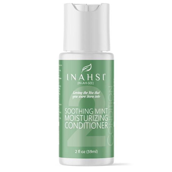 Soothing Mint Moisturizing Conditioner | Hair Conditioner for Men, Women, or Kids with Curly Hair | Hair Products for Naturally Curly Hair 2 oz | Made in the USA