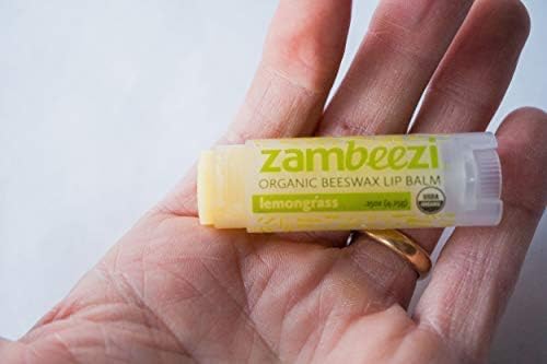 Organic, Fair Trade Beeswax Lip Balm - Lemongrass 3 Pack - Ethically Sourced