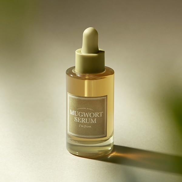 I'm from Mugwort Serum, 57% Calming serum for face with 57% Korean mugwort extract great for soothing, Sensitive, irritated skin, Water gel texture without stickiness, 1.01 fl.oz / 30ml