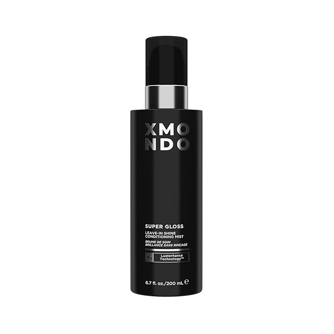 XMONDO Hair Super Gloss Leave-in Shine Conditioning Mist – Lightweight Conditioning Spray with Provitamin B5, Bond Booster, UV and Heat Protection, Tames Frizz, Boost Shine, 6.7 fl oz
