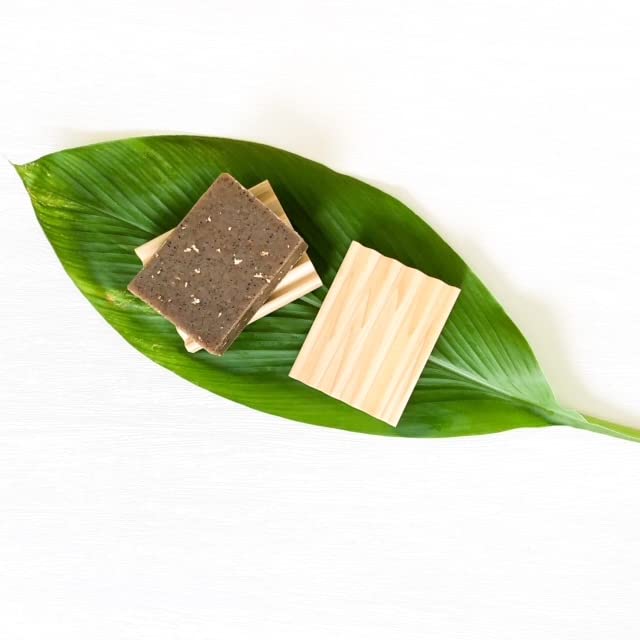 Oatmeal Milk & Honey Soap - Natural and Organic Ingredients & 2 Pack Soap Bar Dish, Draining Dish - 100% Natural Poplar Wood, No Chemical Varnish