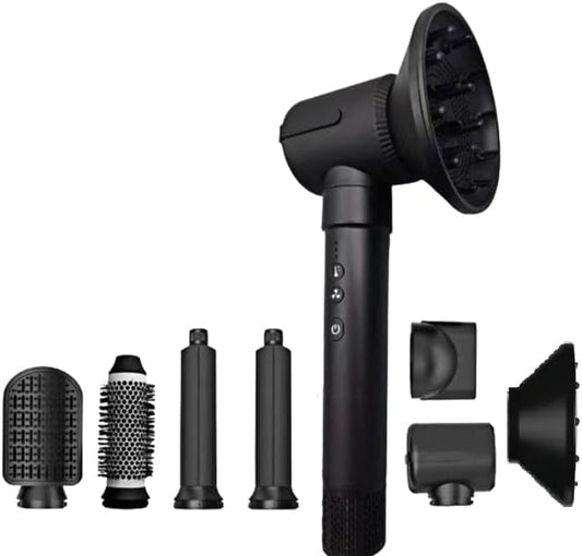 Diffuser Hair Dryer Brush, 7 in 1 Air Wrap Hair Styler, 1400 Watts Blow Dryer for Women, Hair Care Styling Tools, Auto Curling Iron, Multi Hair Styler for Fast Drying Curling Straightening Volumizing