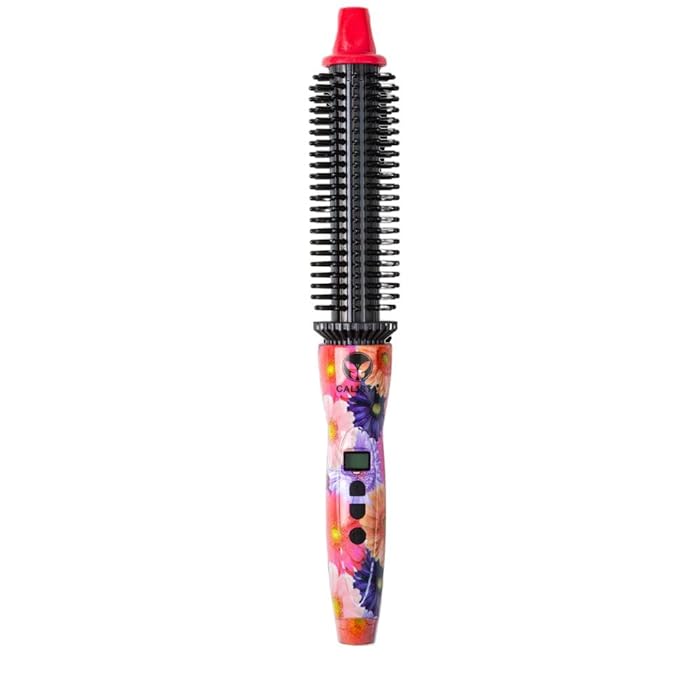 CALISTA Perfecter Pro Heated Round Brush | Curl, Volumize, and Style with No Heat Damage for Healthier Hair | 4 Sizes for Most Hair Types | Dual Voltage & Adjustable Temp (Daisy Bloom, 1.0)