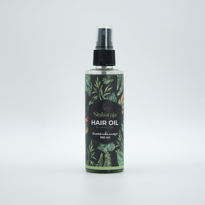 Bilesma Natural Sinharaja Hair Oil for Normal Hair, Ayurvedic Herbal Hair Oil, Helps Promote Hair Growth, Reduce Hair Fall & Dandruff, Adds Shine & Strength, Lightweight Scalp – 100 ml (3.38 fl oz)