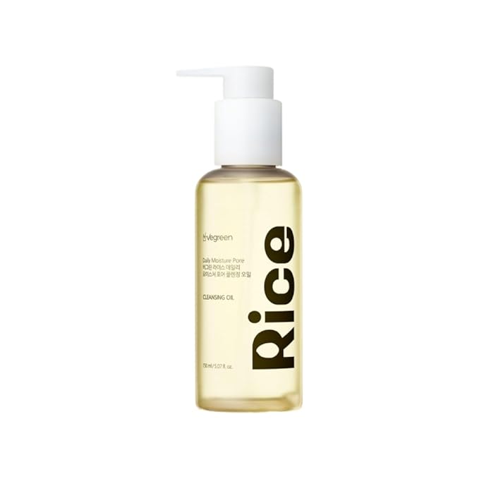 VEGREEN Rice Daily Moisture Pore Cleanser – Korean Skincare with 7-Plant Oil Complex | Gentle Makeup Remover for Oily Skin (5.07 fl oz)