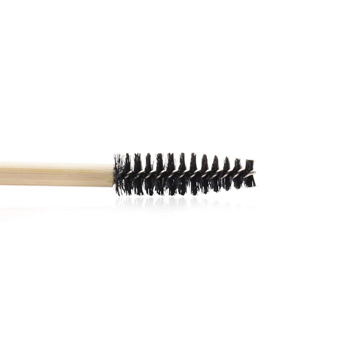 MyAoKuE-UP 100 Pack Bamboo Handle Mascara Wands Disposable Eyelash Brushes Lash Extension Tool, Black