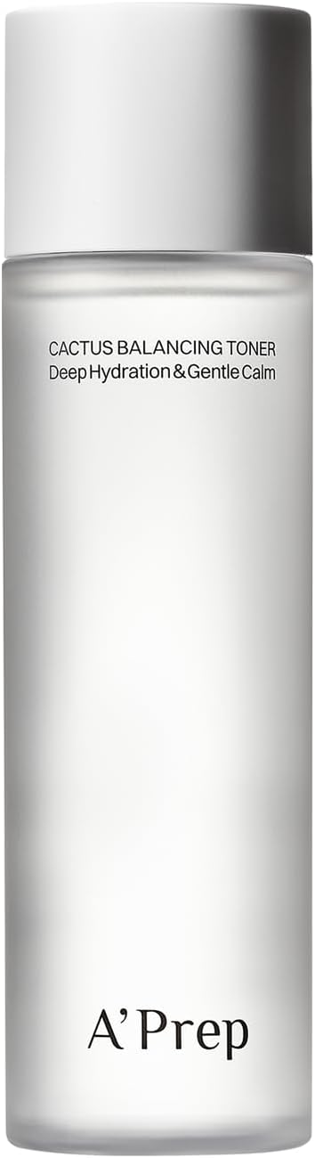 A'Prep Cactus Balancing Toner – Lightweight Hydrating Facial Toner with Jeju Cactus Extract, Hyaluronic Acid & Panthenol for Refreshing Skin, Korean Skincare, 150ml