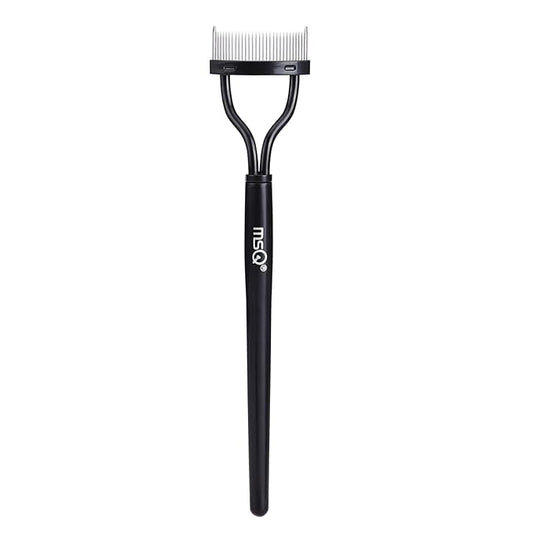 Eyelash Comb MSQ Eyelash Separator Mascara Applicator Eyelash Definer With Comb Cover Arc Designed Cosmetic Brushes Tool Black (1PCS)