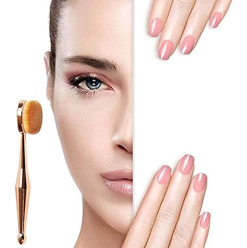 Oval Makeup Brush Set Upgraded Fast Flawless Application Toothbrush Foundation Concealer Blusher Liquid Cream Powder Cosmetic Blending Tools
