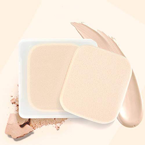 KOOBA 2pcs Square Makeup Sponges with 1 Travel Case, Beauty Face Primer Compact Powder Puff, Blender Sponge Replacement for Cosmetic Flawless Foundation