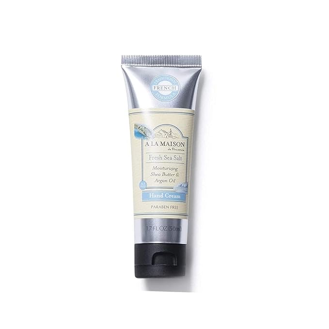 A LA MAISON Moisturizing Cream, Fresh Sea Salt - Uses: Hand, Argan Oil, Pure Shea Butter, Essential Oils, Plant Based, Cruelty-Free, SLS and Paraben Free (1.7 Oz, 2 Pack)