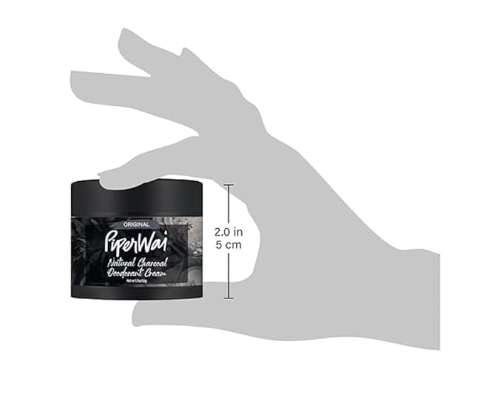 PiperWai Natural Deodorant with Activated Charcoal, Aluminum-Free & Vegan, Long-Lasting Odor Protection for Men & Women | As Seen on Shark Tank | 2 oz Scented Jar