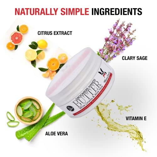 Warren London Groomers Hand Butter – 8 oz Working-Hands Cream for Dry, Cracked Skin | Fast-Absorbing Aloe & Shea | White Limetta Scent | Non-Greasy Moisturizer Made in USA