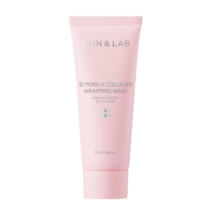 [SKIN&LAB] 3D PDRN X Collagen Wrapping Mask, Korean Peel-Off Mask for Wrinkle Care, Hydration and Elasticity Care,Smoother Skin Texture, 2.36 fl. oz