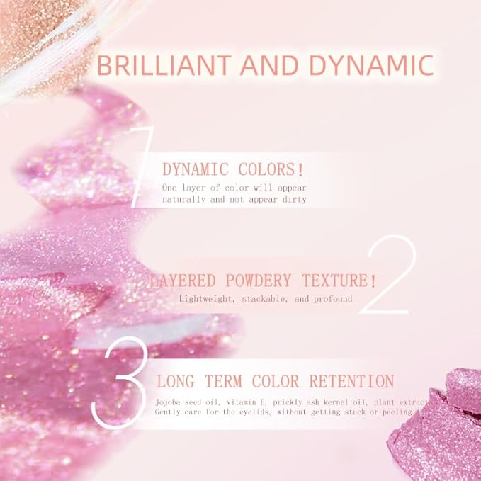 BestLand Ultra-Fine Pressed Pigment Eyeshadow – Lightweight, Highly Blendable Formula Champagne Glow Finish Eye Shadow, 12 Rich Matte/Shimmer Shades for Makeup, Vegan & Cruelty-Free (#11 Weaving Maid)