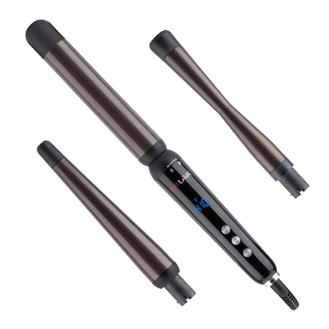 CHI Lava Interchangeable Hairstyling Wand, Versatile Hair Wand for Creating A Variety of Styles, Lower Temperature